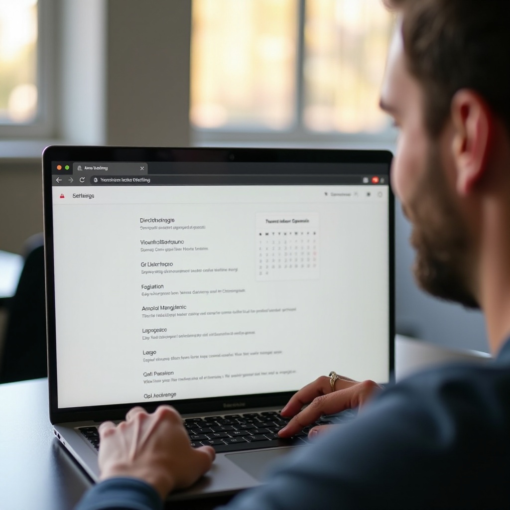 как исправить испанский календарь на Chromebook