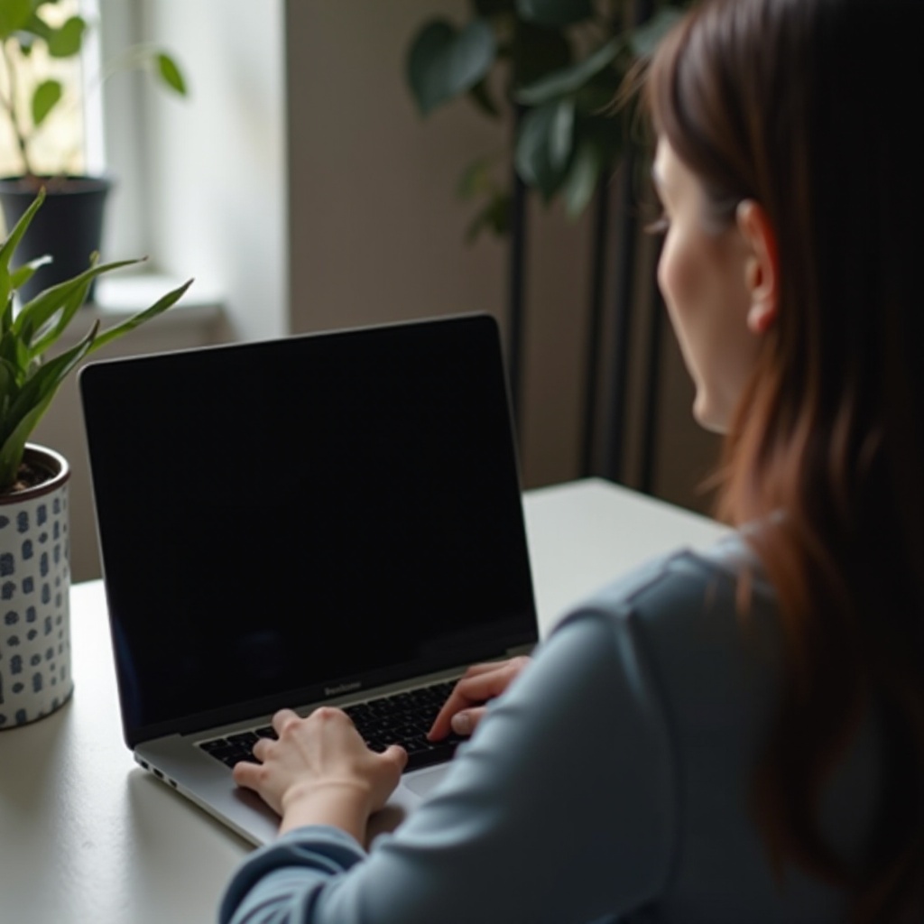 macbook pro starts with black screen