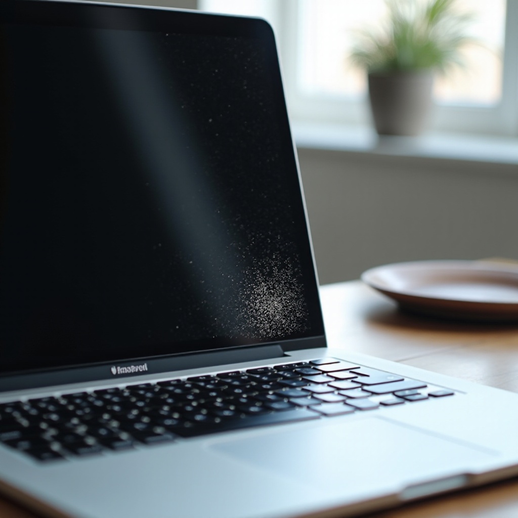 pete pe ecranul MacBook-ului