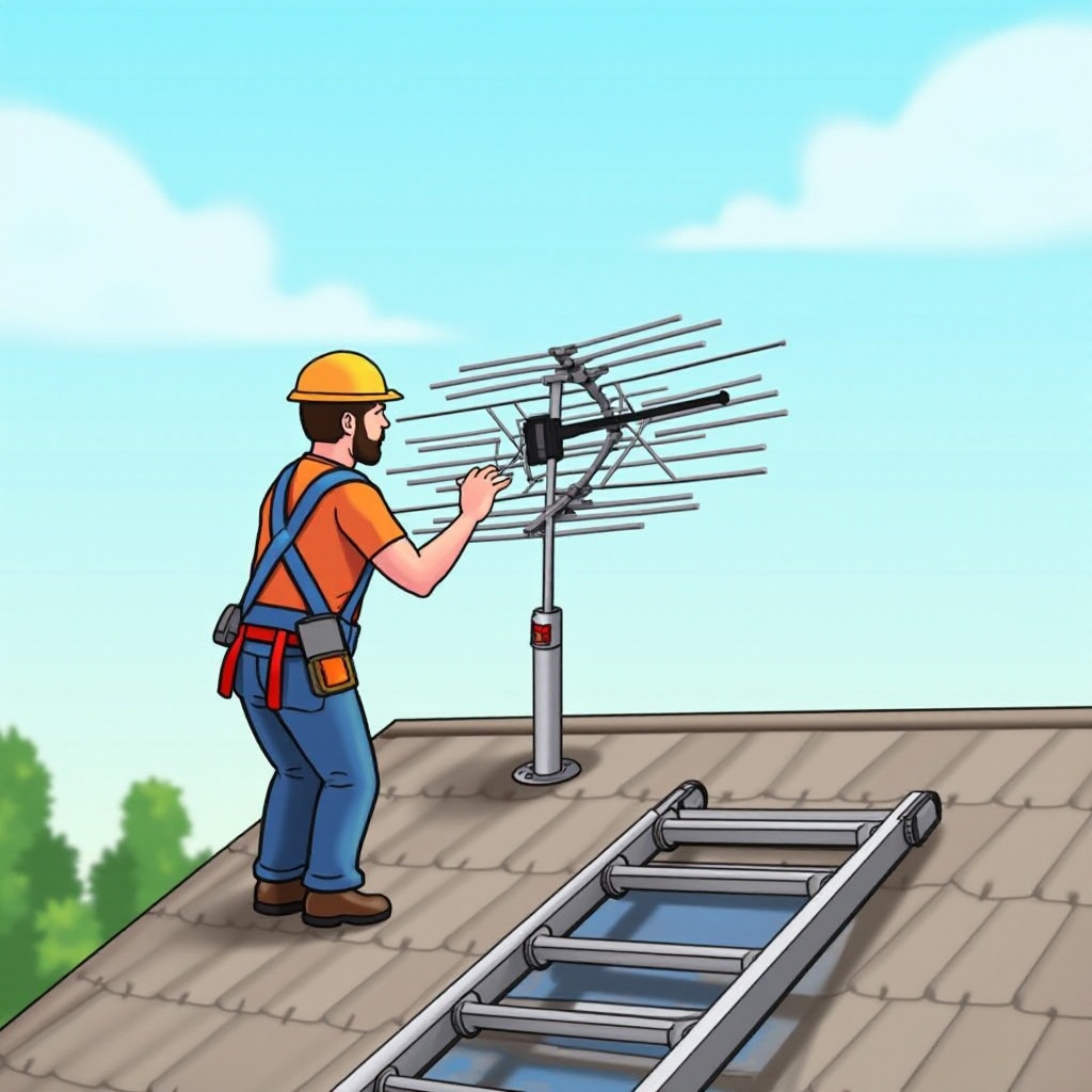 како поставити спољну антену за пријем телевизијског сигнала