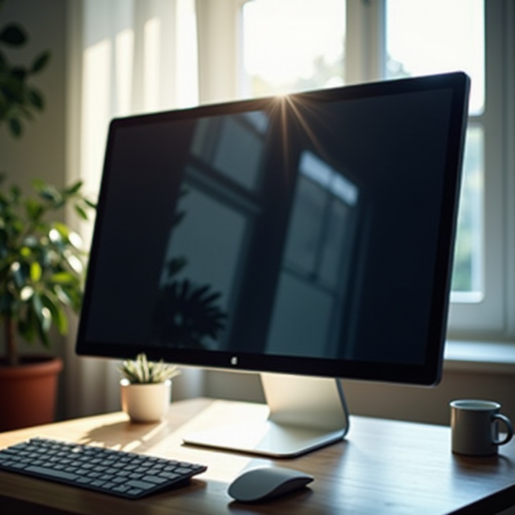 световое пятно на мониторе