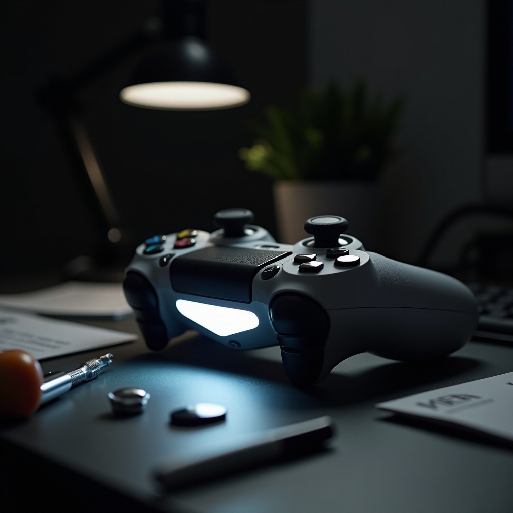 PS4 контролер трепери бело