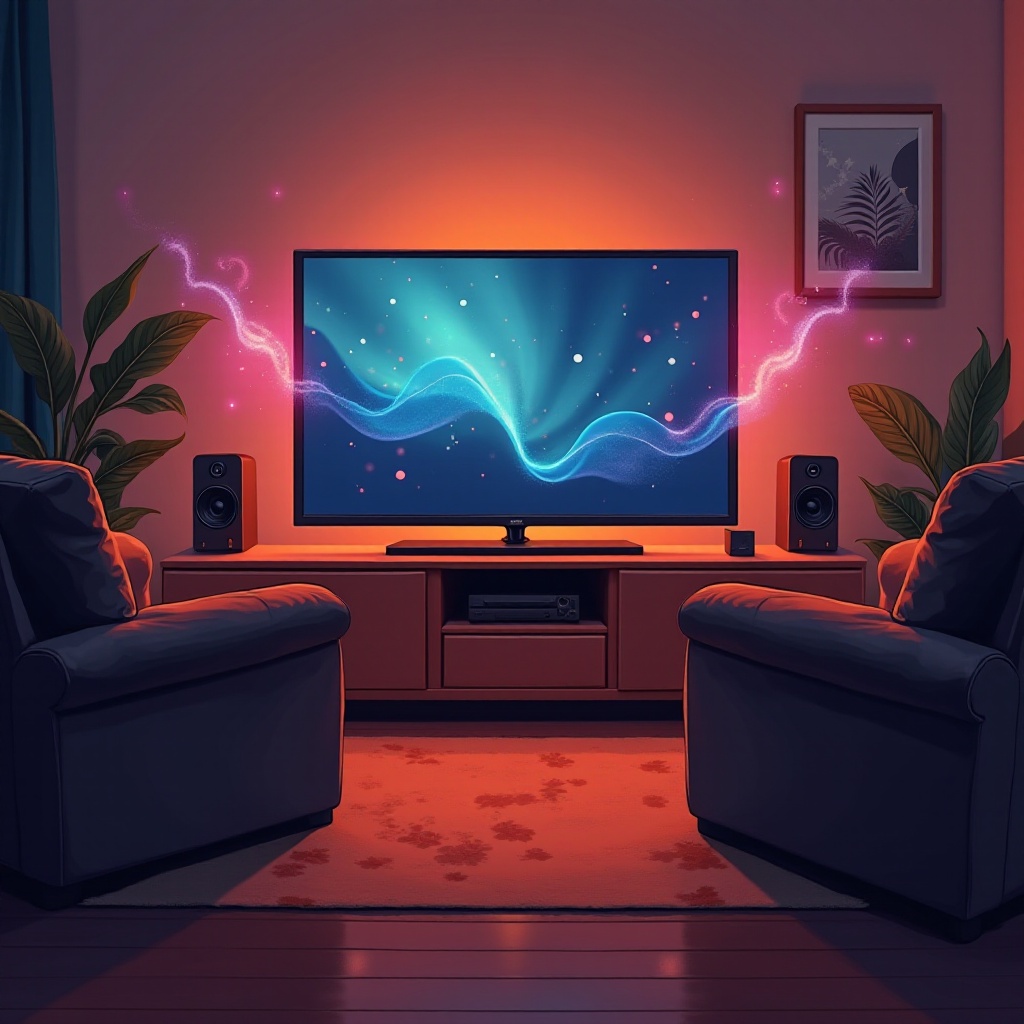 пращене в високоговорителите на телевизора