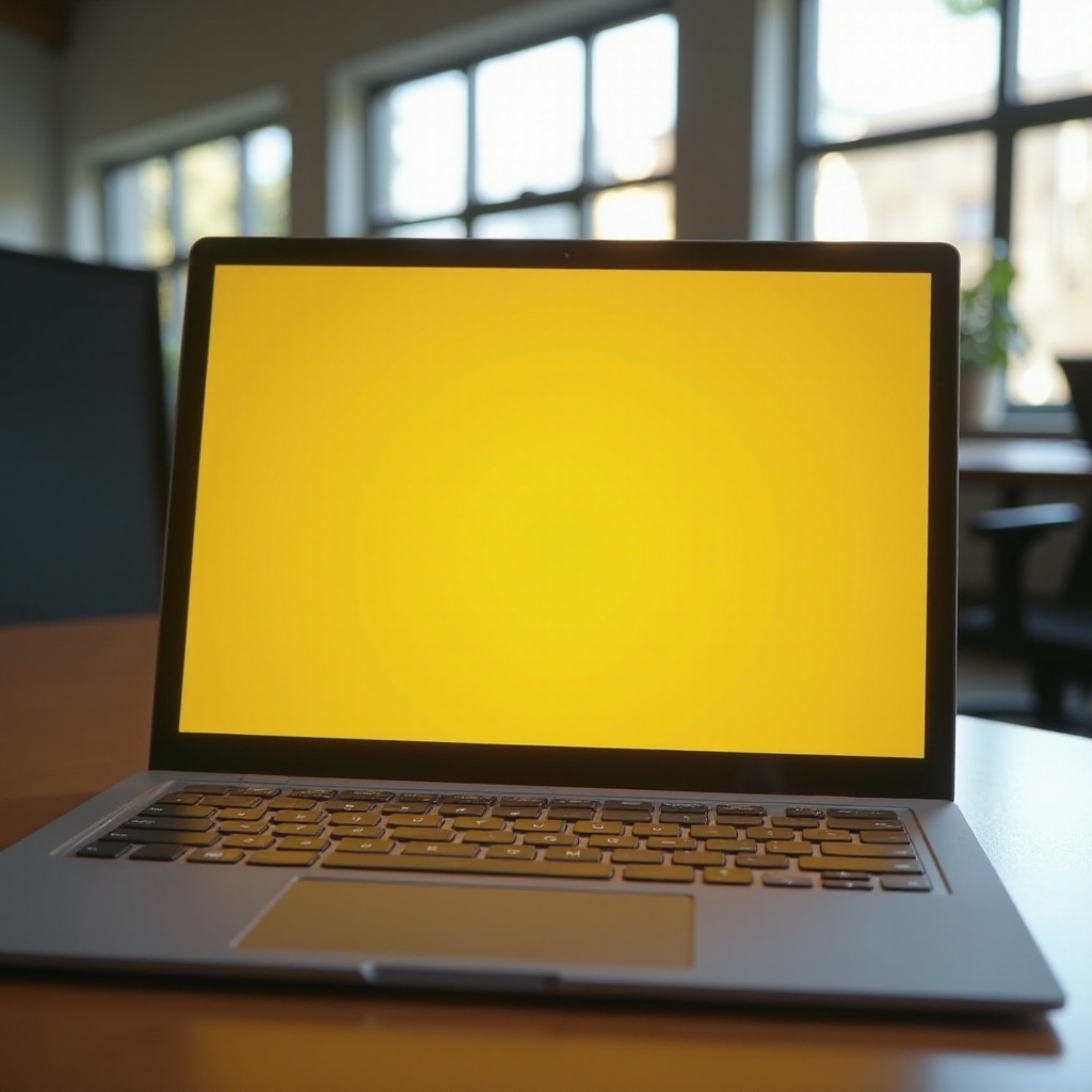 surface laptop yellow screen